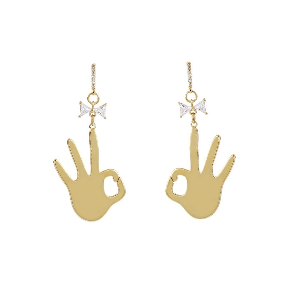 Letter Ok Earrings, Statement Earrings Dangle Earrings
